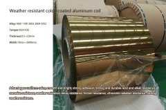 Weather resistant color-coated aluminum coil